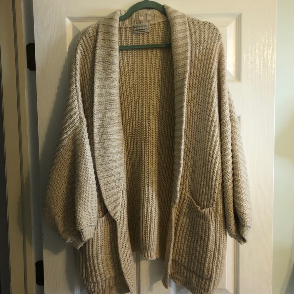 Urban Outfitters Tan Oversized Cardigan